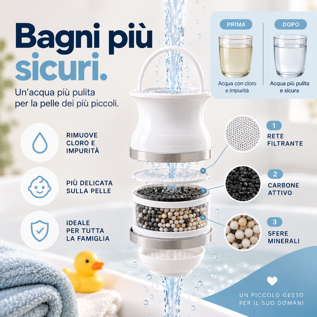 AquaDolce Baby - Filtro da Bagno per Bambini